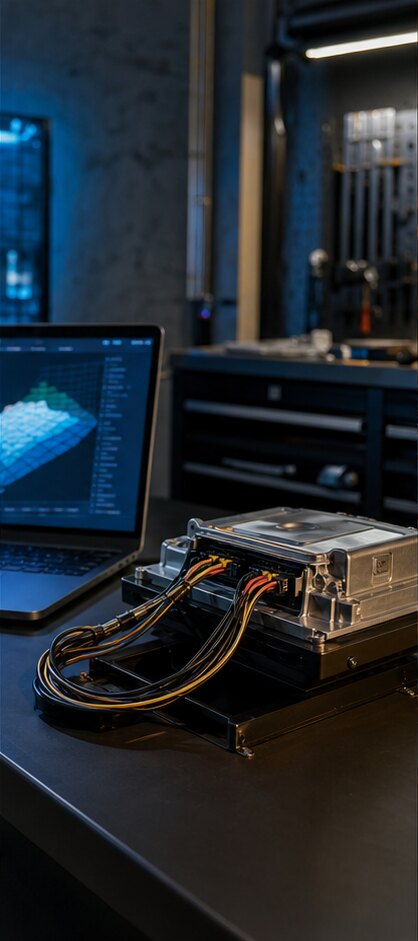 Bench setup: ecu detail